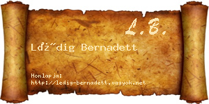 Lédig Bernadett névjegykártya