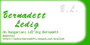 bernadett ledig business card